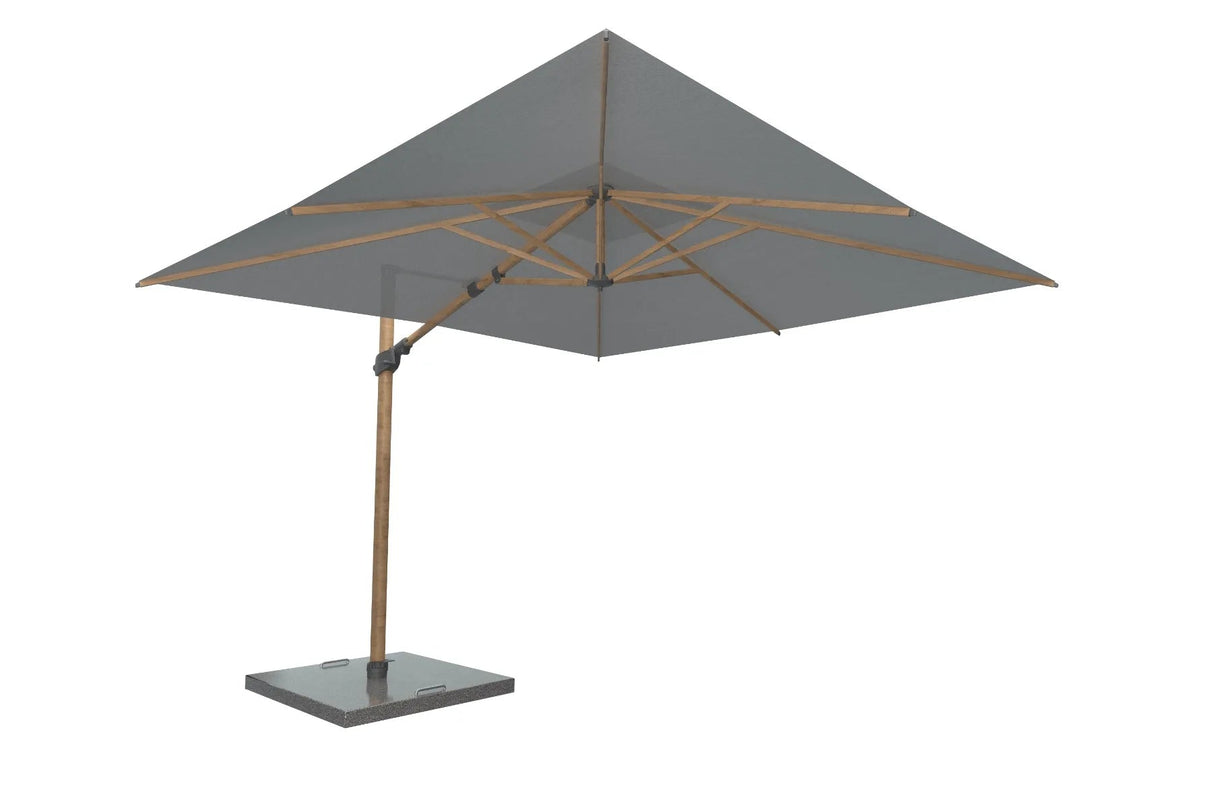4 Seasons Outdoor | Siesta Premium Sonnenschirm 300 x 300 cm | Holzoptik-Anthrazit