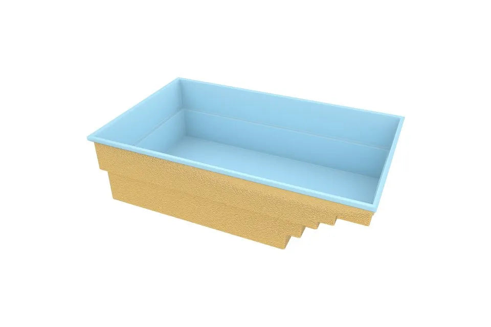 Fonteyn | Teneriffa Polyester-Schwimmbecken 500 x 300 x 145 | Zusammengebaut