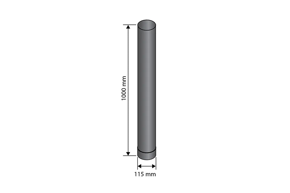 Harvia | Ofenrohr 100 cm - Ø115 mm Lackierter Stahl