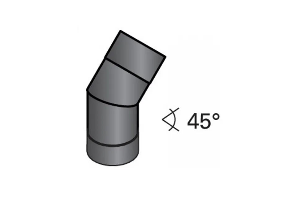 Harvia | Ofenrohr-Bogen 45° - Ø115 mm Lackierter Stahl
