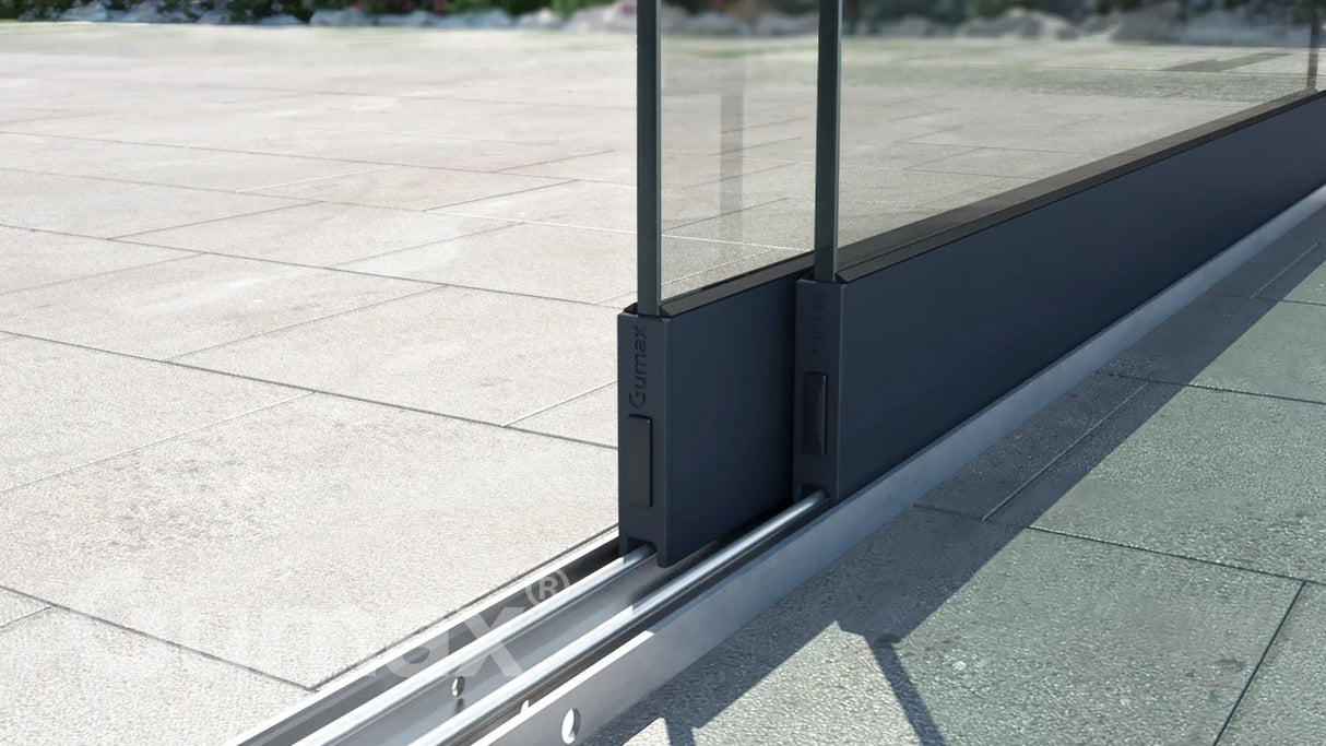 Tuinmaximaal | Glasschiebewand 1960 mm - 2 Schienen