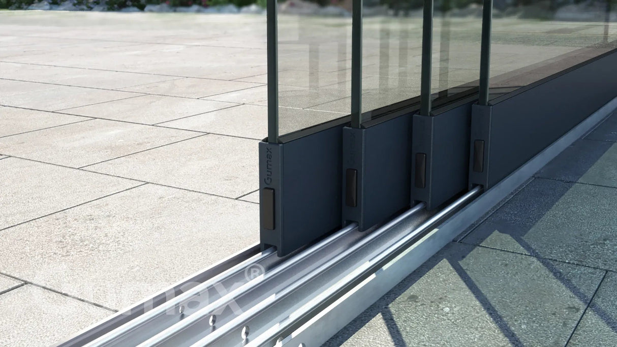 Tuinmaximaal | Glasschiebewand 3920 mm - 4 Schienen