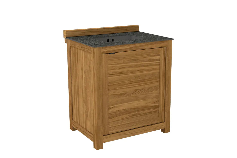 Passion Grills | Milano Outdoor-Küchenschrank mit Spülbecken | 80 x 63 cm | Belgium Dark Grey
