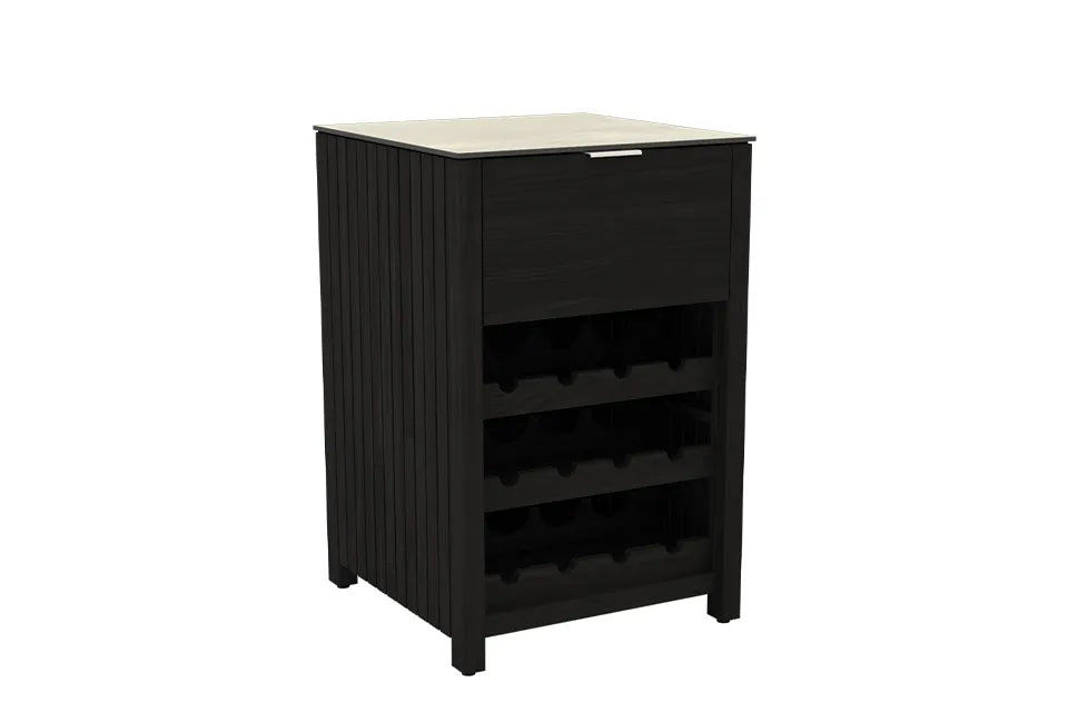 Passion Grills | Leon Außenküchenschrank Schublade + Weinschrank | 59 x 59,5 cm