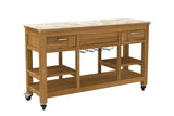 Passion Grills | Milano Barinsel mit Rollen | 150-200 x 50 cm | Albastro Cream