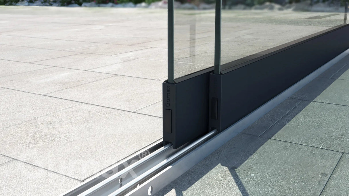 Tuinmaximaal | Glasschiebewand 1960 mm - 2 Schienen