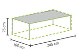 Winza | Tischhusse Premium 245 x 105 x 75 cm