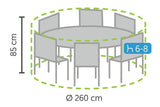 Winza | Gartenmöbelabdeckung Premium Ø260 x 85 cm