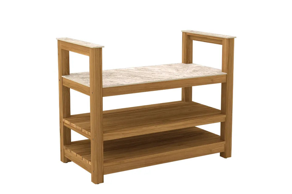Passion Grills | Milano Outdoor-Küchenarbeitstisch | 112 x 58 cm | Albastro Cream