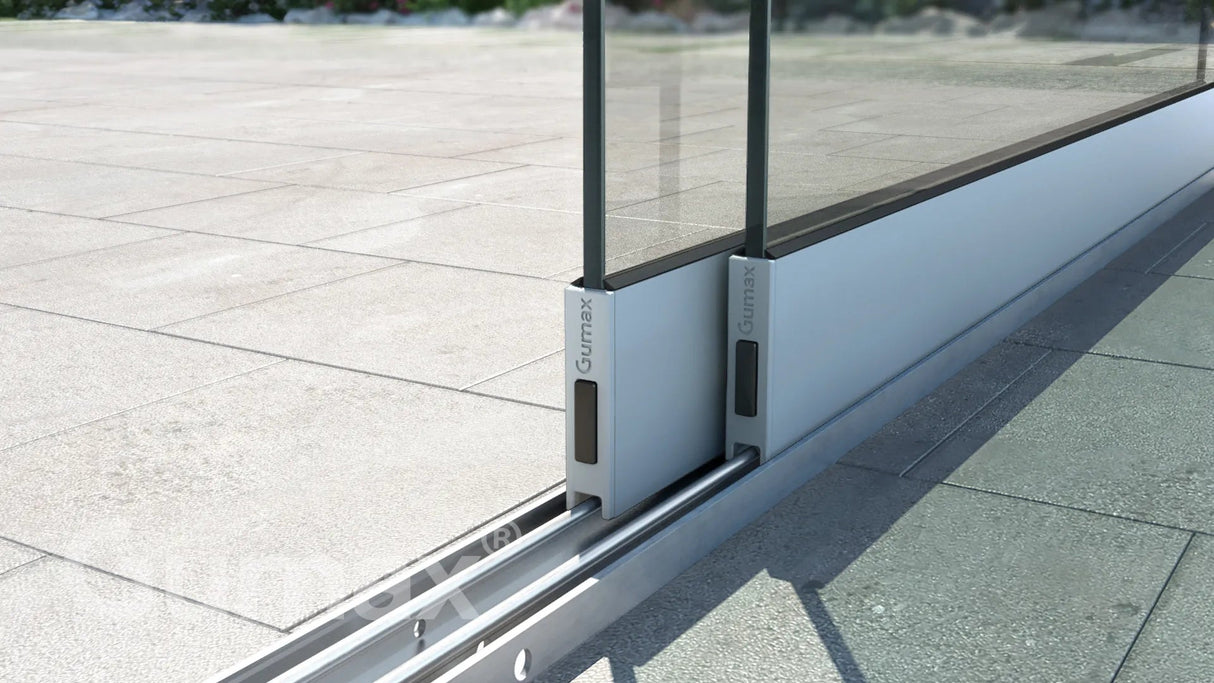 Tuinmaximaal | Glasschiebewand 1960 mm - 2 Schienen