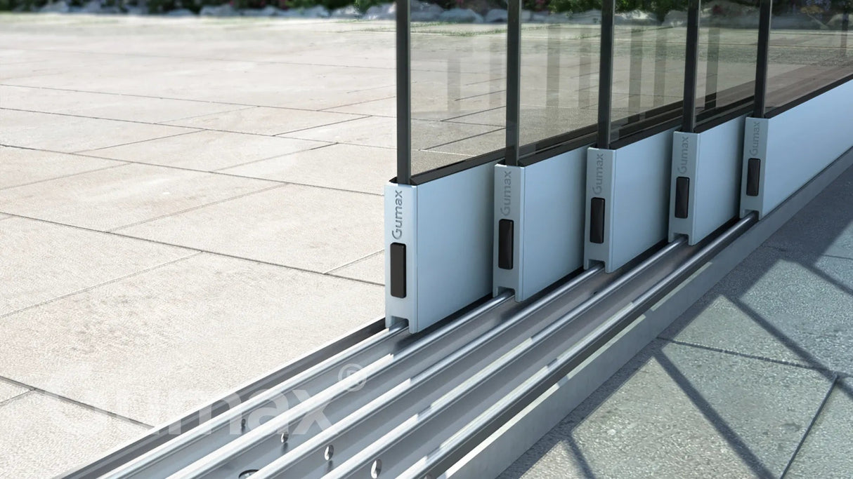 Tuinmaximaal | Glasschiebewand 4900 mm - 5 Laufschienen