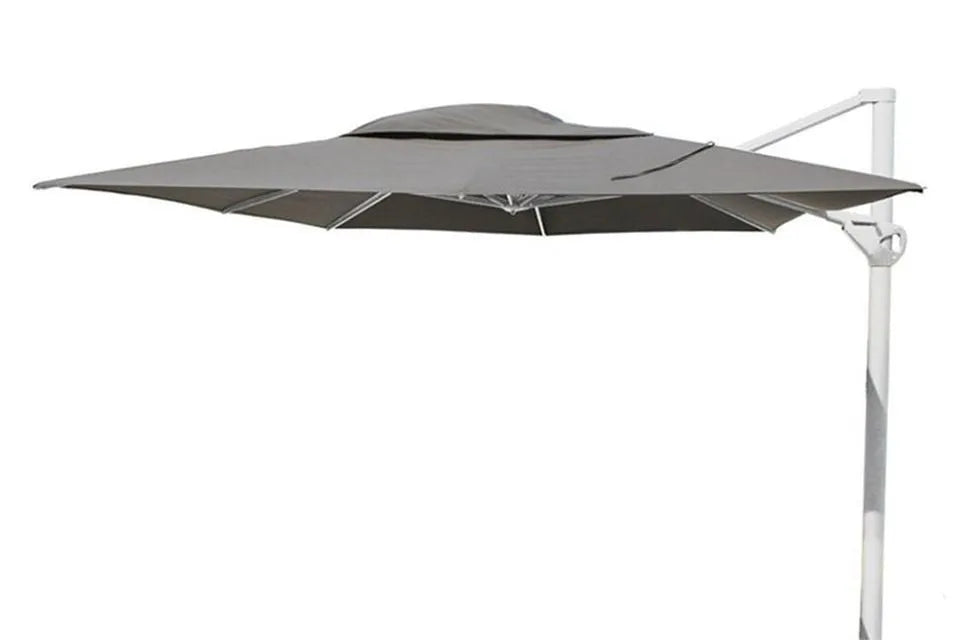 4 Seasons Outdoor | Siesta Ampelschirm Premium 300 x 400 cm | Weiß-Anthrazit