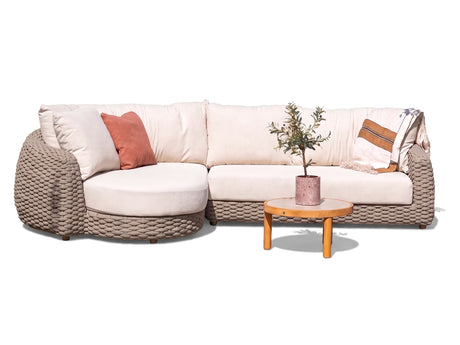 4 Seasons Outdoor | Maxime Hoekbank met Koffietafels - studio witte achtergrond