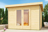 Karibu | Mainburg 1 Sauna-Set A | 9 kW Ofen Externe Steuerung