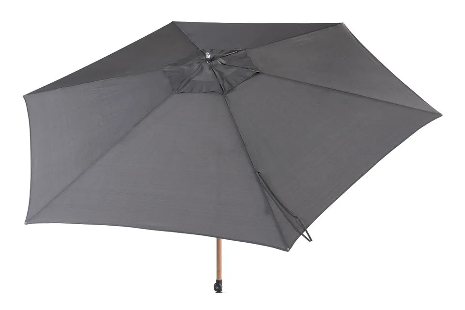 4 Seasons Outdoor | Azzurro Sonnenschirm Ø300 cm | Holzoptik-Charcoal