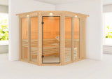 Karibu | Ainur 3 Sauna mit Dachkranz