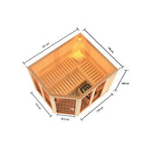 Karibu | Ainur 3 Sauna | Ofen 9 kW Integrierte Steuerung