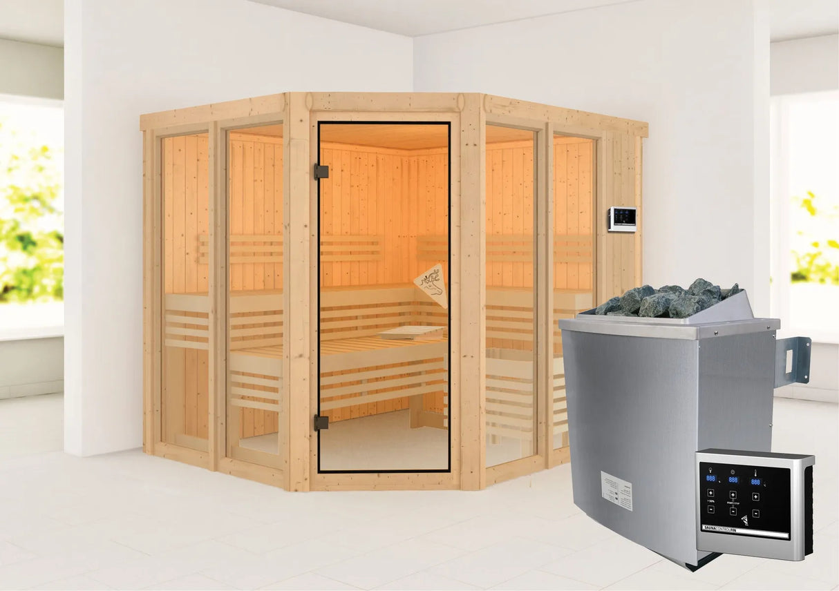 Karibu | Ainur 3 Sauna | Kachel 9 kW Externe Steuerung