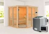 Karibu | Ainur 3 Sauna | Biokachel 9 kW Externe Steuerung