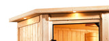 Karibu | Ainur 3 Sauna mit Dachkranz | Ofen 9 kW Integrierte Steuerung