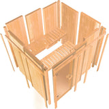 Karibu | Ainur 3 Sauna mit Dachkranz | Ofen 9 kW Integrierte Steuerung