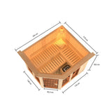 Willkommen | Ainur 3 Sauna mit Dachkragen | Ofen 9 kW Externe Steuerung