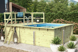 Karibu | Pool Rechteck 1 mit Terrasse 3,5
