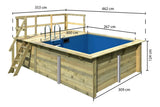 Karibu | Pool Rechteck 1 mit Terrasse 3,5