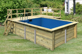 Karibu | Rechteckiger Pool 2 mit Terrasse 3,5 und Seiten-Terrasse