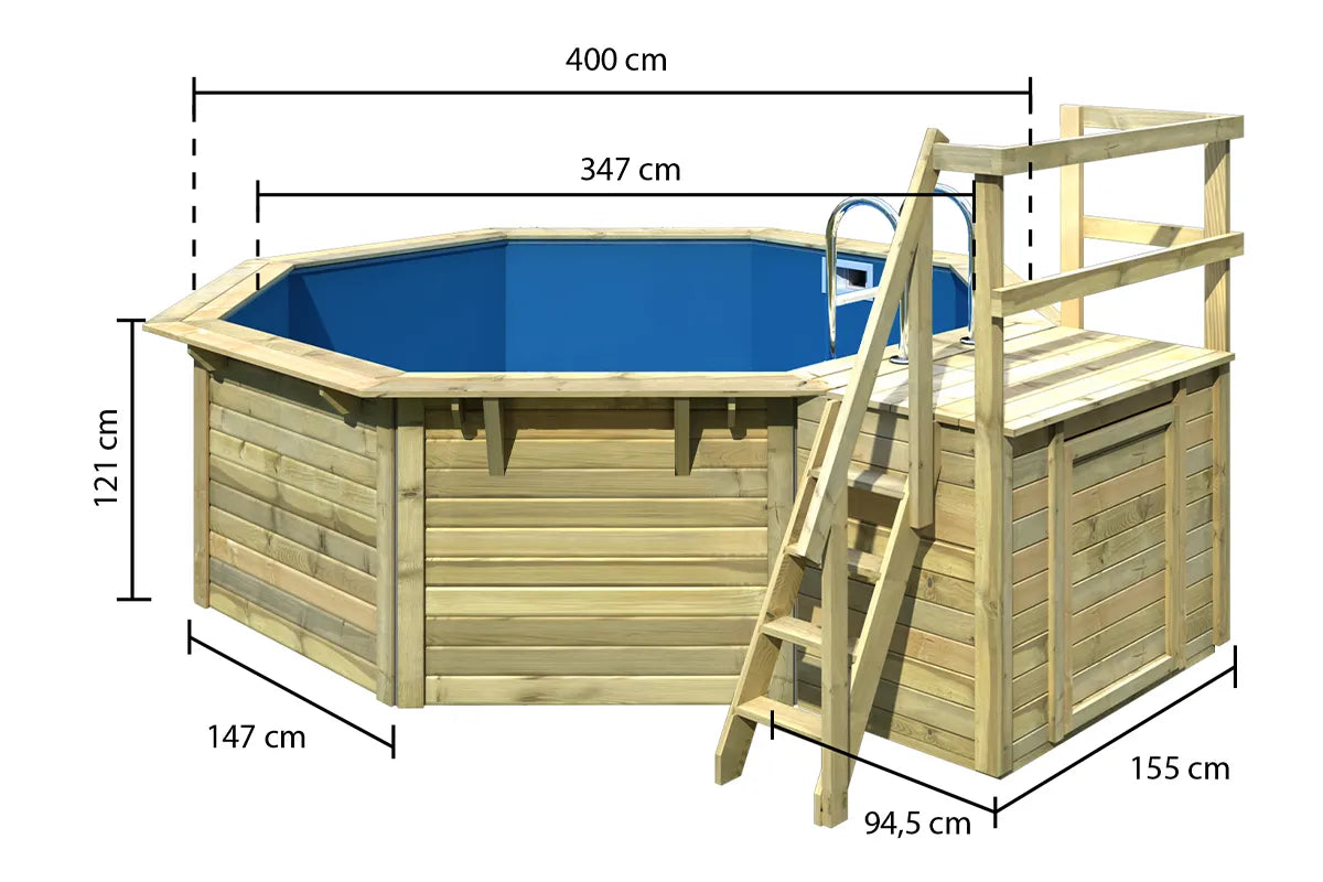 Karibu | Pool X1 mit Terrasse