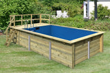 Karibu | Rechteckiger Pool 3 mit Filterpaket Klein und Terrasse 3,5
