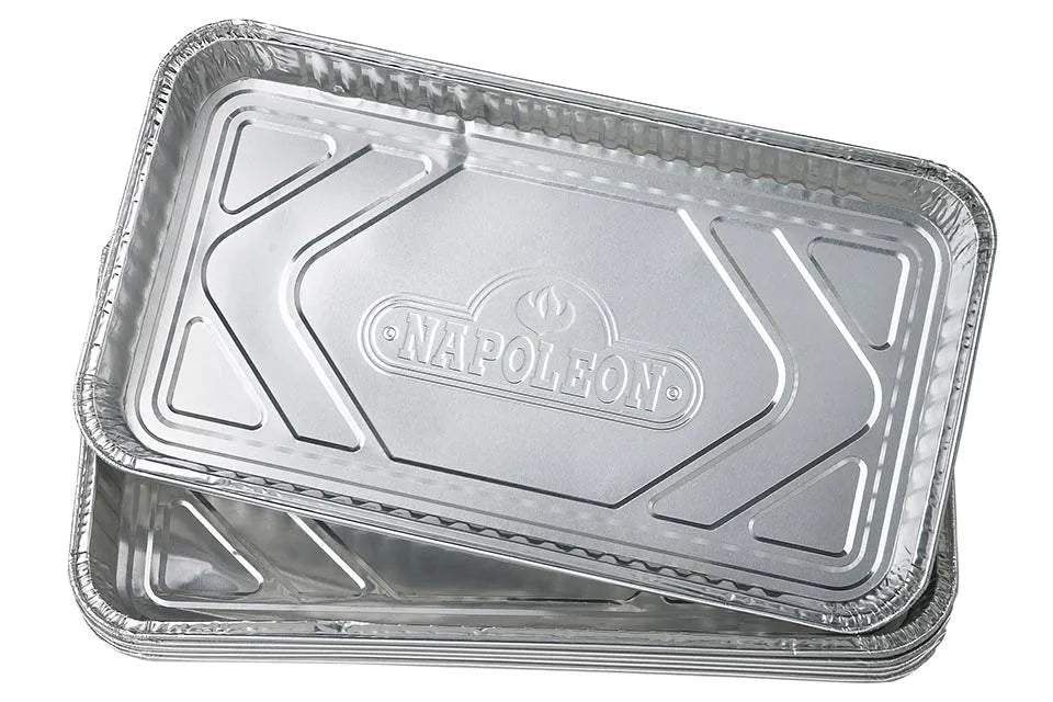 Napoleon | Aluminium Fettauffangschalen groß 36x19,7cm | 5er-Set
