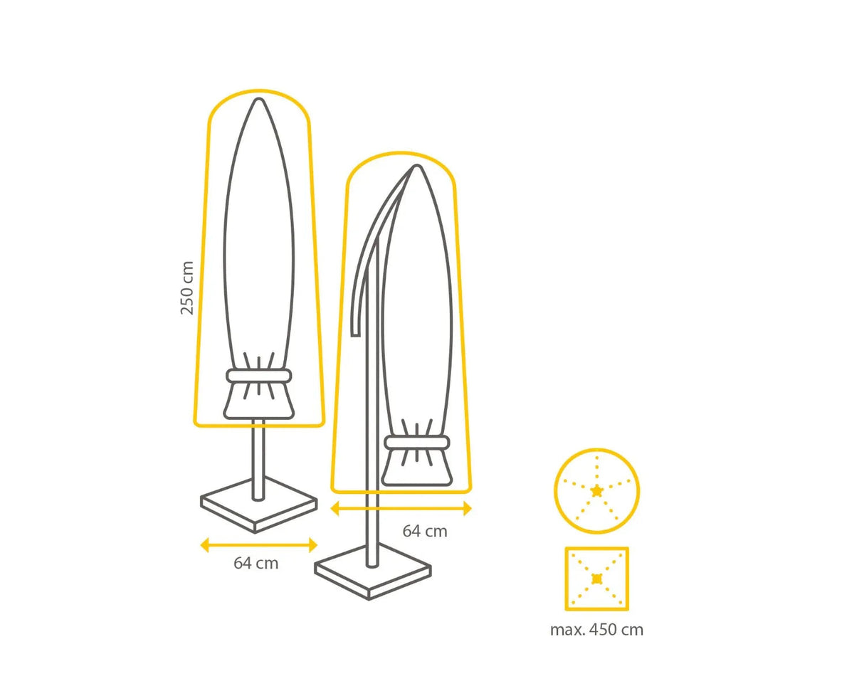 Winza | Sonnenschirmhüllen Premium Ø250-450 x 64 cm