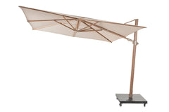 4 Seasons Outdoor | Siesta Premium Sonnenschirm 300 x 300 cm | Sand-Holzoptik
