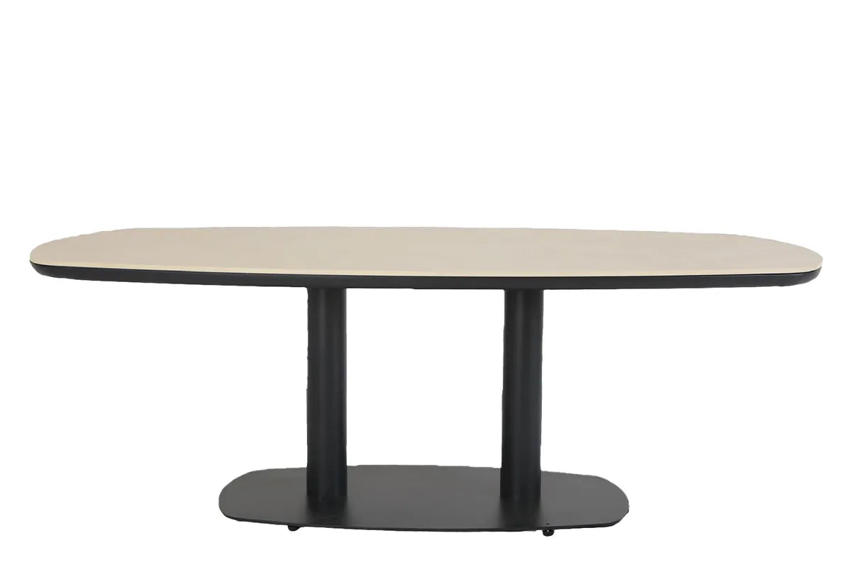 Apple Bee | Melville Gartentisch Tonne 220 x 110 cm | Black-Light Grey