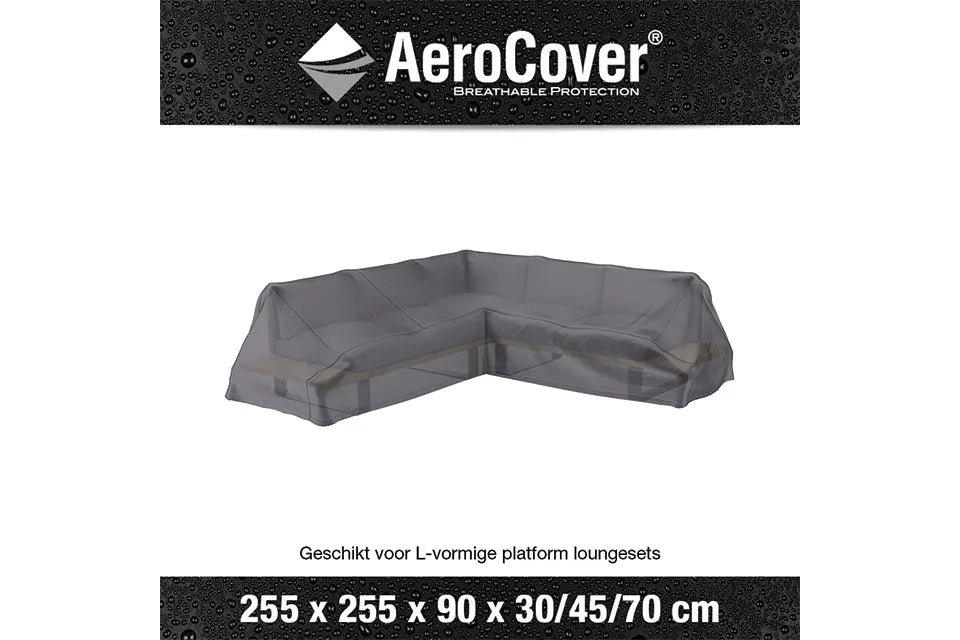 Platinum AeroCover | Loungeset-Schutzhülle 255 x 255 x 90 x 30-45-70(h) | L-Plattform