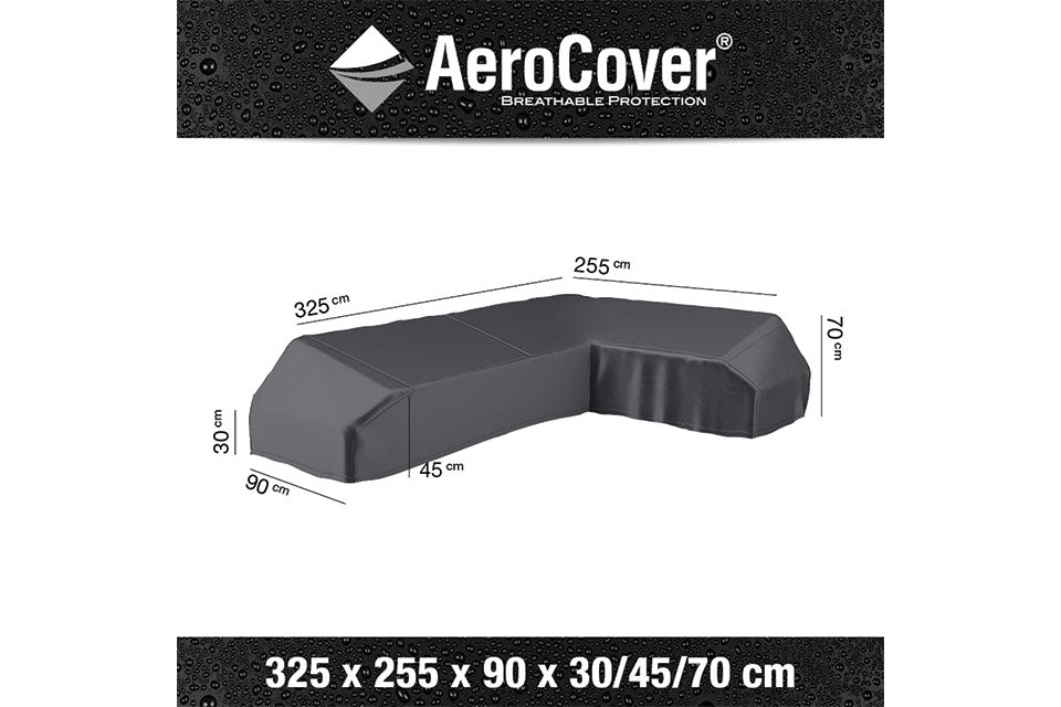 Platinum AeroCover | Loungeset-Schutzhülle 325 x 255 x 90 x 30-45-70(h) | L-Form rechts