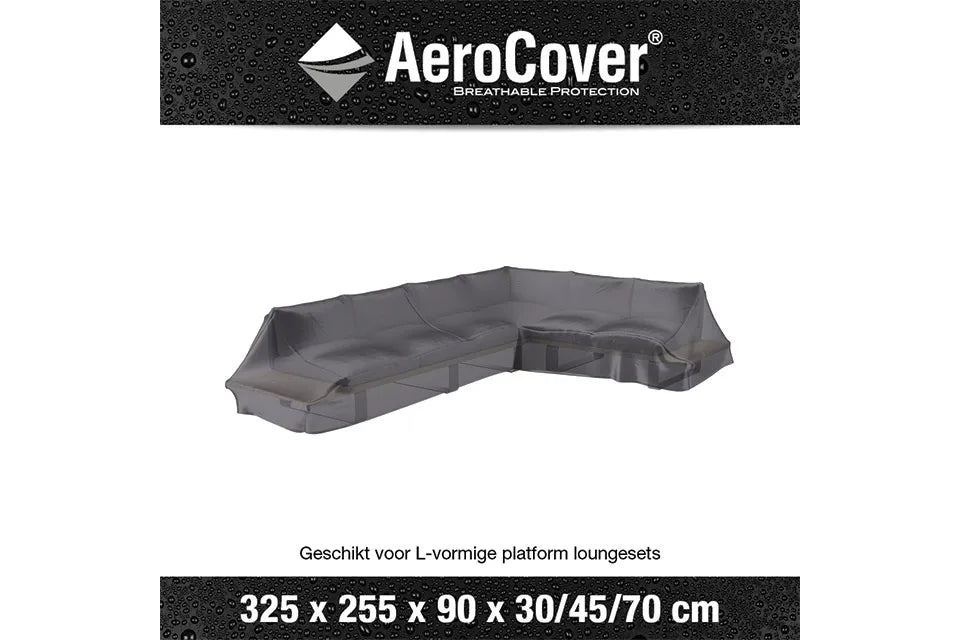 Platinum AeroCover | Loungeset-Schutzhülle 325 x 255 x 90 x 30-45-70(h) | L-Form rechts