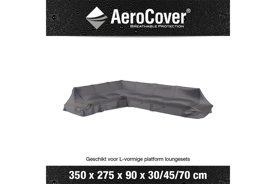 Platinum AeroCover | Loungeset Schutzhülle 350 x 275 x 90 x 30-45-70(h) | L-Plattform Links