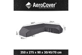 Platinum AeroCover | Loungeset-Abdeckung 350 x 275 x 90 x 30-45-70(h) | L-Plattform rechts