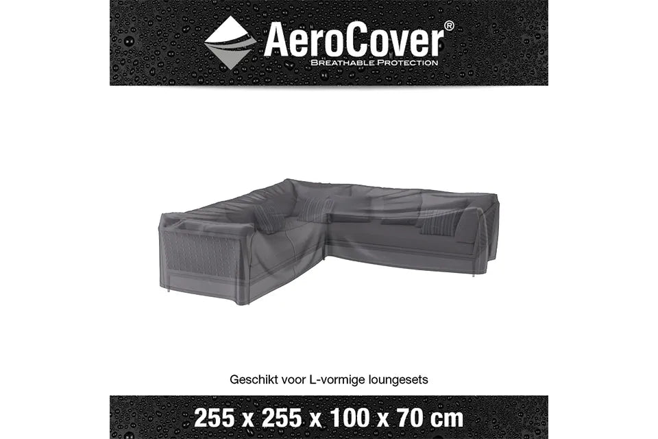 Platinum AeroCover | Loungeset-Abdeckung 255 x 255 x 100 x 70(h) cm | L-Form