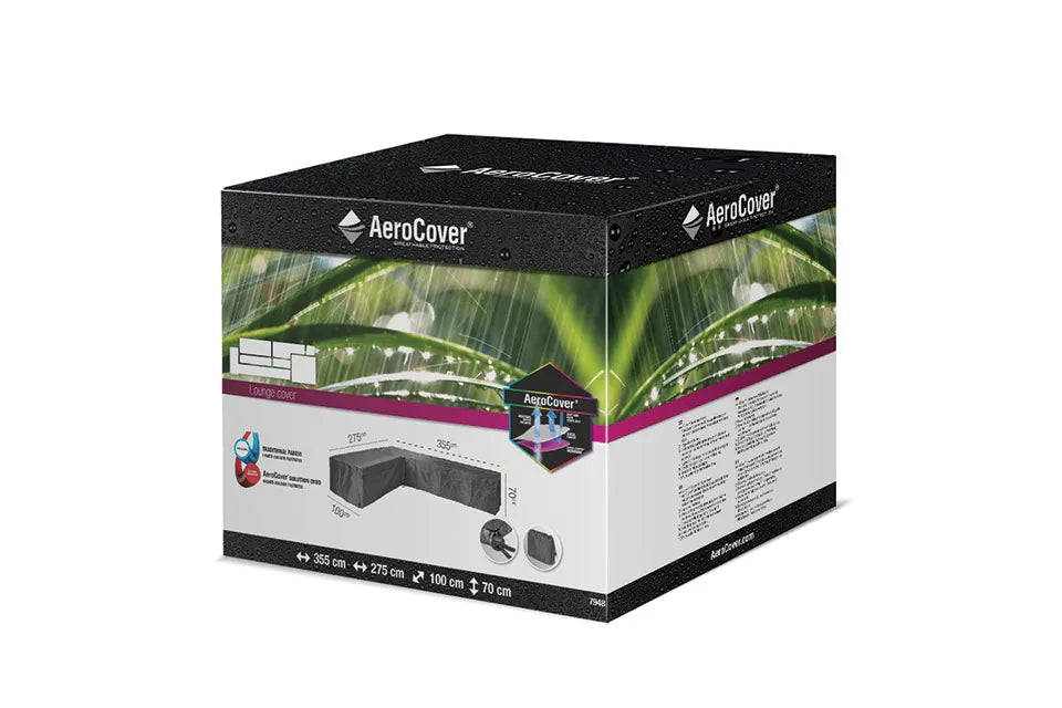 Platinum AeroCover | Loungeset-Abdeckung 355 x 275 x 100 x 70(h) | L-Form Links