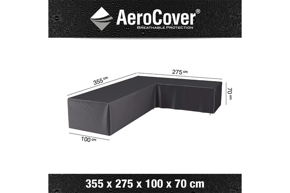Platinum AeroCover | Loungeset-Abdeckung 355 x 275 x 100 x 70(h) | L-Form Rechts