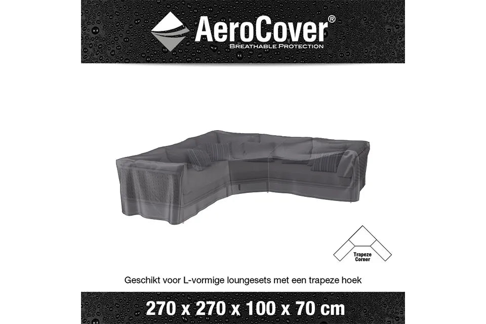 Platinum AeroCover | Loungeset-Abdeckung 270 x 270 x 100 x 71(h) cm | L-Form Trapez