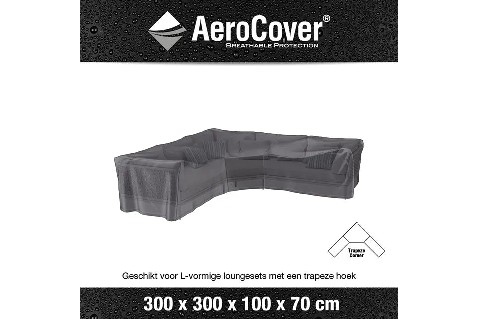 Platinum AeroCover | Loungeset-Abdeckung 300 x 300 x 100 x 71(h) cm | L-Form Trapez