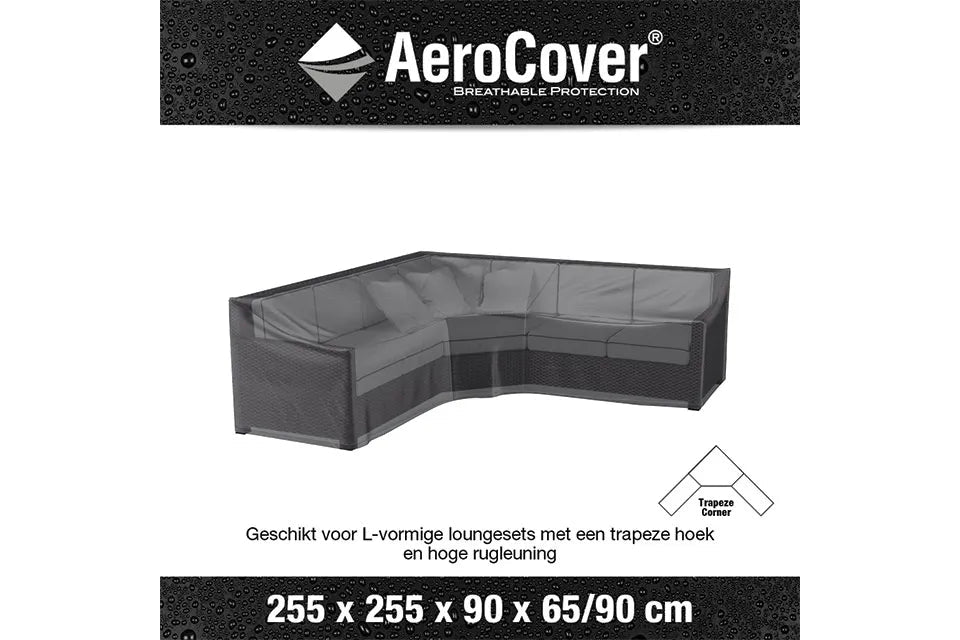 Platinum AeroCover | Loungesethülle 255 x 255 x 90 x 65-90(h) cm | L-Form Trapez