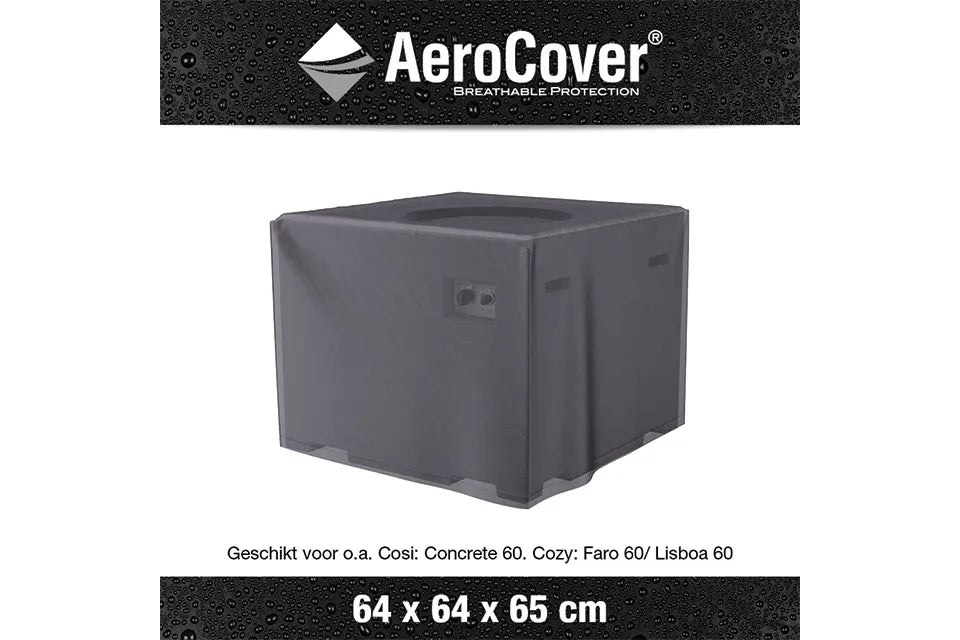 Platinum AeroCover | Feuertisch Abdeckhaube 64 x 64 x 65(h) cm