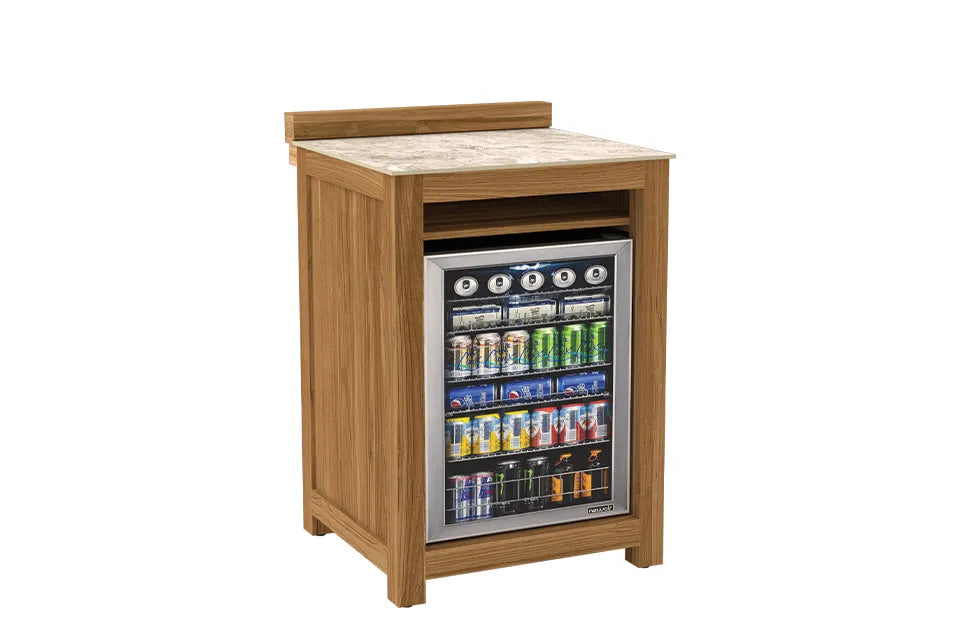 Passion Grills | Milano Outdoor Küchenschrank für Kühlschrank | 64,2 x 63 cm | Albastro Cream
