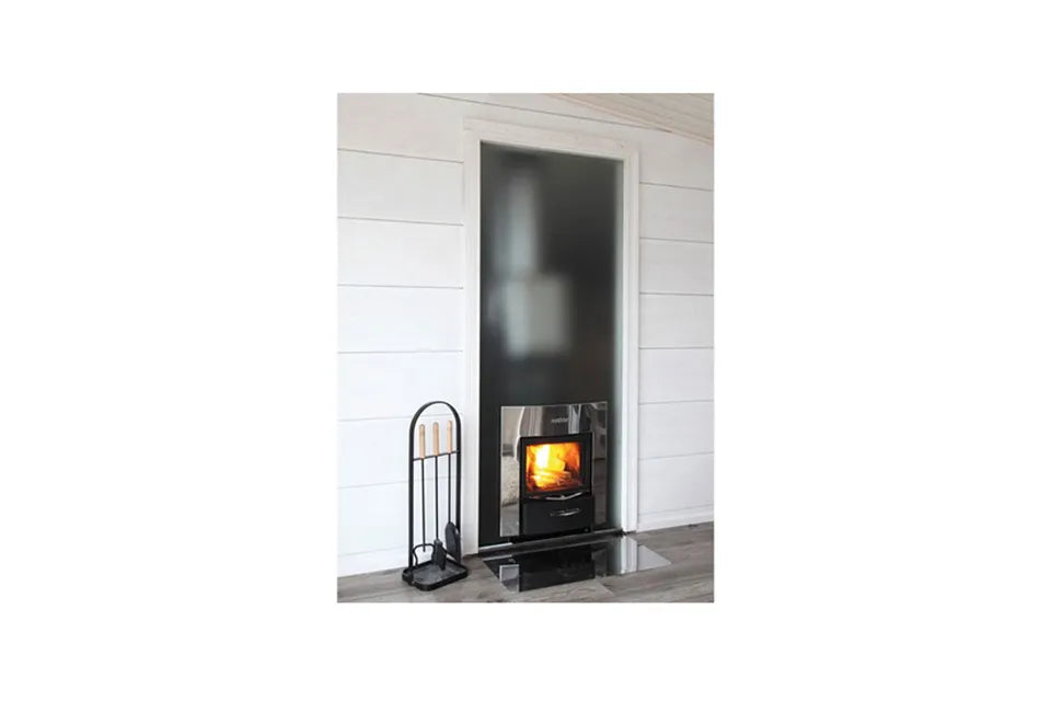 Harvia | Duo Glaswand 9 x 19 mit Rahmen Aluminium Grau