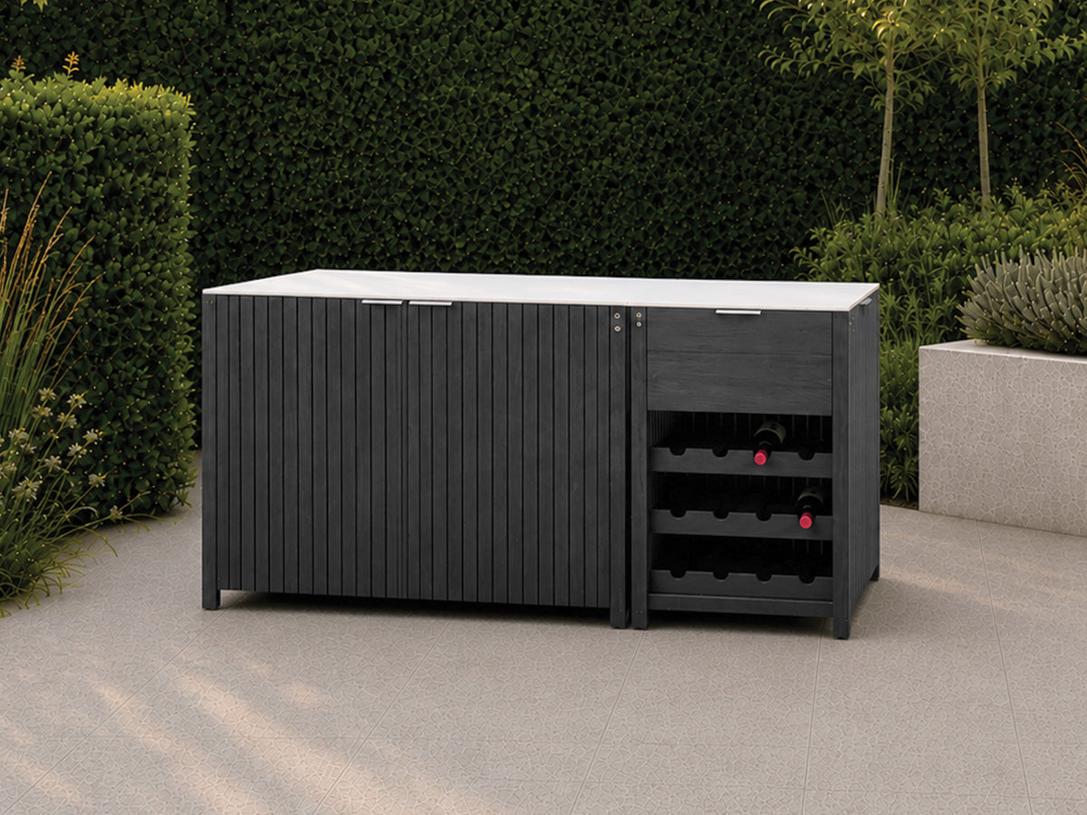 Passion Grills | Milano Außenküchen-Konfiguration 01 | Albastro Cream